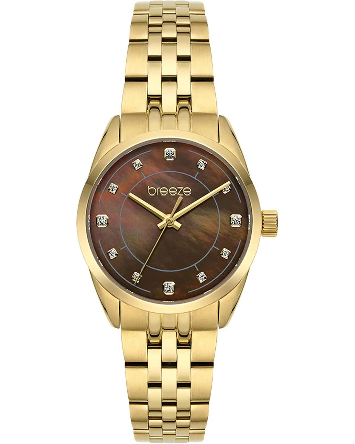 BREEZE Ocealis Crystals Gold Stainless Steel Bracelet