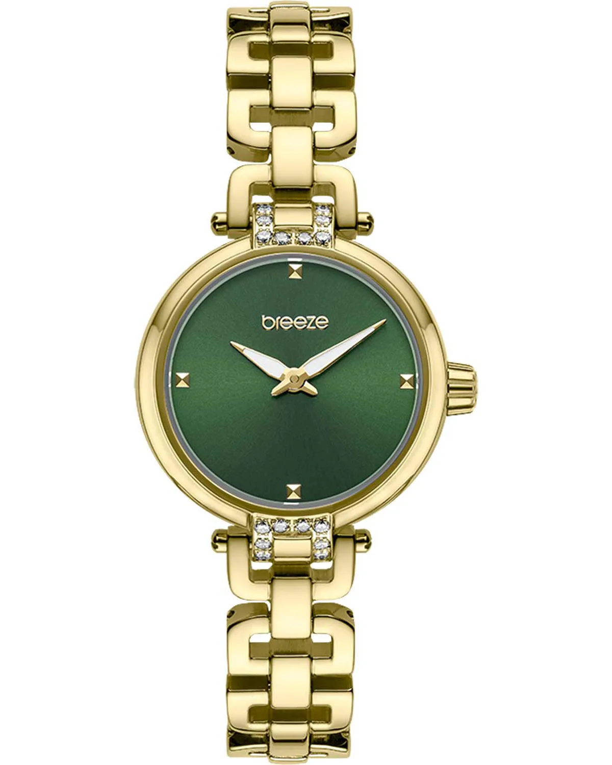 BREEZE Knotique Crystals Gold Stainless Steel Bracelet