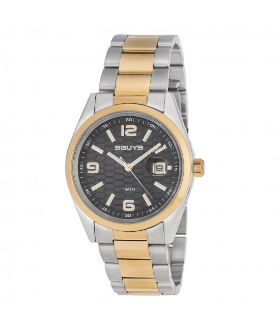3GUYS Gold Silver Tone Stainless Steel Bracelet