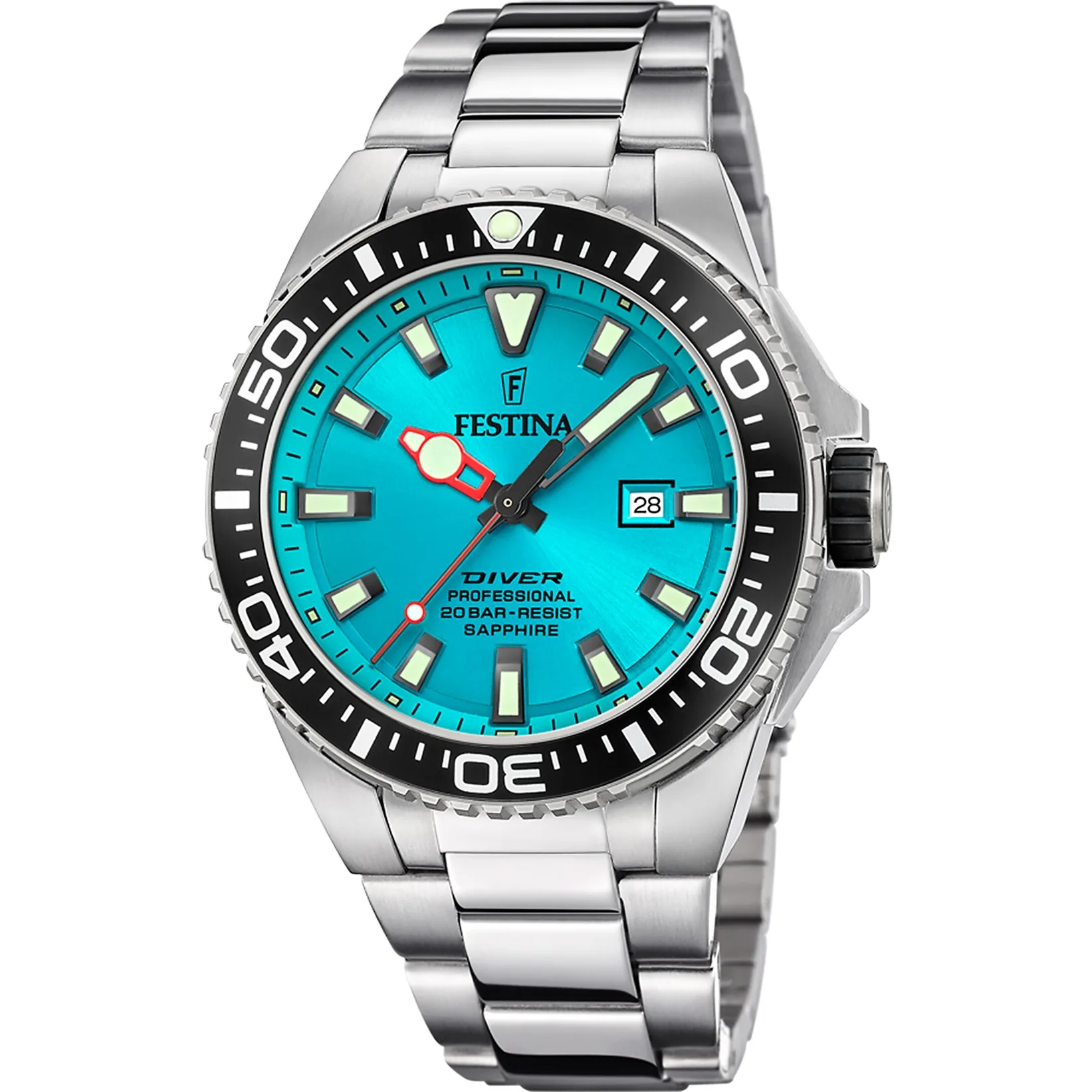 FESTINA MENS DIVER SILVER BRACELET F20663/5