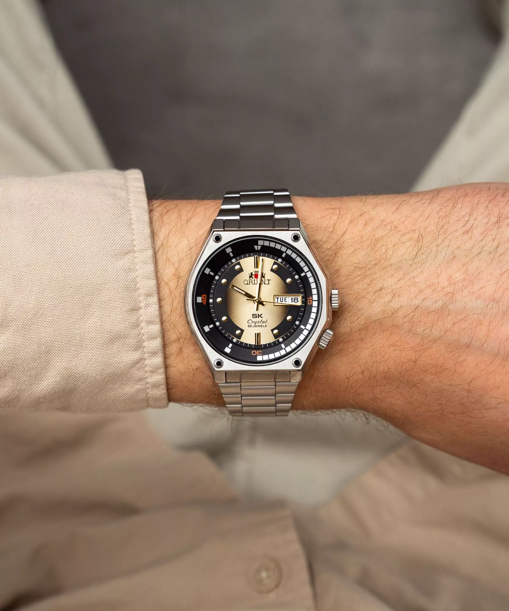 ORIENT Sports Automatic Silver Stainless Steel Bracelet - Image 2